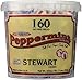 Stewart Old Fashioned Peppermint Candy Puffs | Individually Wrapped Candy | Pure Cane Sugar Candy | Fat-Free, Cholesterol-Free, Gluten-Free | Classic Soft/Hard Texture, Made in USA - 21 oz Tub