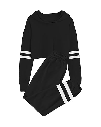 Meikulo Kids Piece Cute Outfits Striped Athletic Sweatsuit Girls