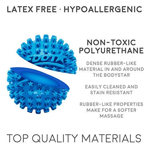 Foot Star 2 Inch Massage Ball by Body Back Company - Plantar Fasciitis Foot Massager & Travel Accessories for Myofascial Tension Release, Trigger Point Therapy, Stress & Pain Relief in Feet & Hands