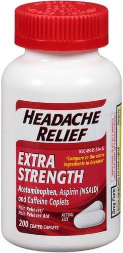 Headache Relief, 200 Coated Caplets (Compare to Excedrin)
