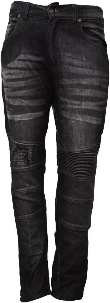Hight Quality Motorbike Motorcycle Jeans Denim Motorcycle Motorbike Jeans Trousers rouser Pant with Protective Lining in Black (34" to 30", Black) Free Thigh Pads Only