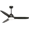 Casablanca Wisp Indoor Ceiling Fan with LED Light and Remote Control, Noble Bronze finish, Large