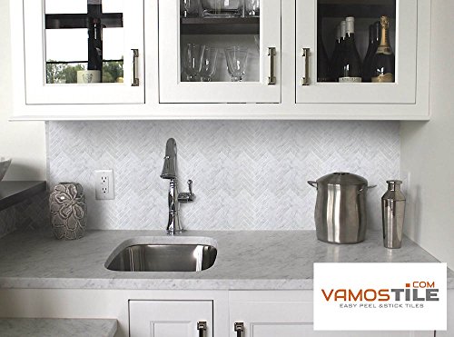 Vamos Tile Premium Anti Mold Peel and Stick Tile Backsplash,Self Adhesive Wall Tiles for Kitchen & Bathroom-11.2" x 10" (6 Sheets) - Thumbnail 3