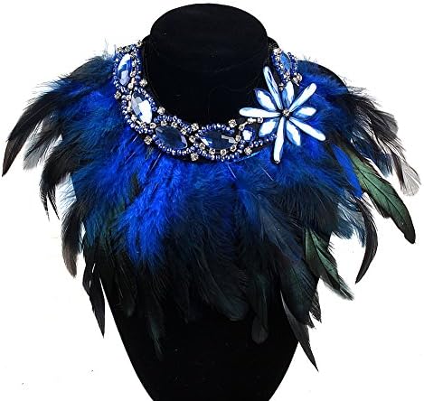 ZMZY Fower Crystal Feather Necklace Choker Party Bohemian Necklaces Women (XL043)