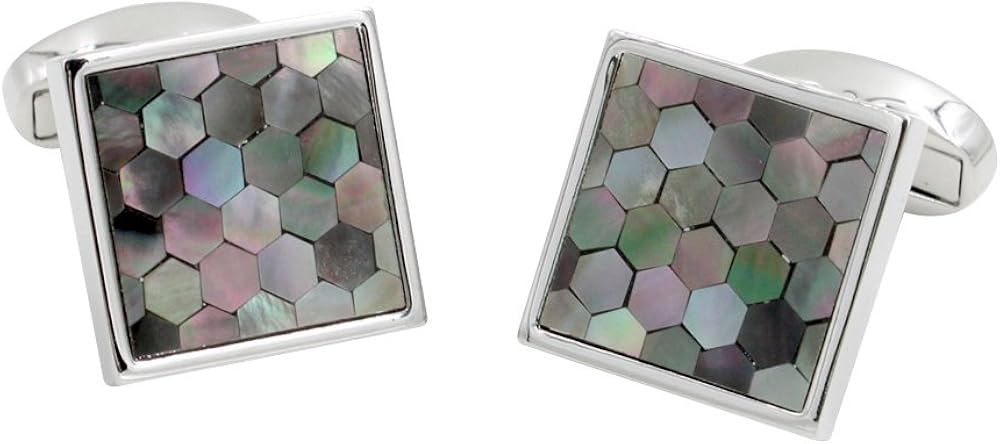 Signature Malachite Grey Cufflinks, Gray