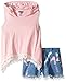 Limited Too Girls' 2 Piece Hoodie Tank and Denim Short