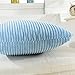 Home Brilliant Spring Decor Solid Supersoft Corduroy Pillow Cover 18x18 Decorative Velvet Throw Pillow Cover with Zipper for Bedroom Living Room, Sofa, Couch Bench, Light Blue, 18