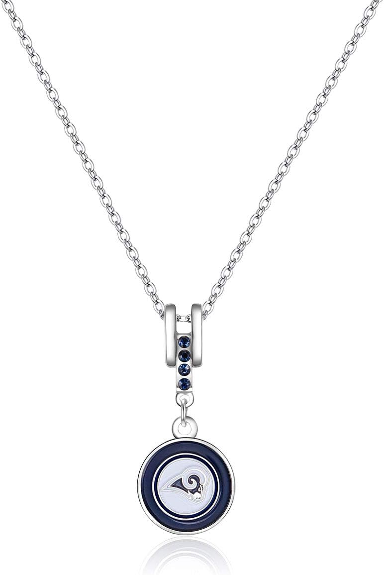 Pro Specialties Group NFL Dallas Cowboys Charm Necklace Silver, 16" Chain - 5/8 x 1 3/8 Charm : Clothing