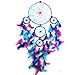 Oun Nana Dream Catcher - Handmade Circular Net with Feathers Wall Hanging Decoration Ornament - Traditional Royal Blue, Pink and Purple 8.6