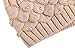 Arctic Paw Horizontal Cable Knit Beanie with Sequins and Faux Fur Pompom (Cream)