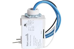 RunLessWire 20 Amp On/Off Receiver Heavy-Duty RF Relay Compatible with Self-Powered Kinetic Wireless Light Switches to Control Electrical Circuit Remotely Easy DIY Install 100-277VAC, Indoor Use