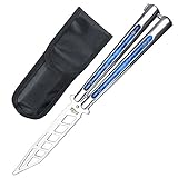 CIMA Practice Butterfly Knife Full Stainless Steel Black Dragon Dull Balisong Trainer