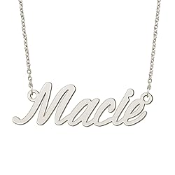 BYBWBL Macie Name Pendant Necklace Silver Color