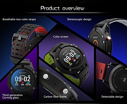 Bounabay GPS Smart Sports Watch Fitness Tracker with Activity Tracking Heart Rate Monitor Sleep Moniter Message Notification Waterproof Activity Tracker for Android and iOS