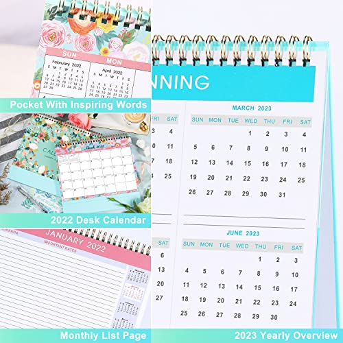 2022 Desk Calendar 2022 Standing Flip Desktop Calendar, Generous Memo