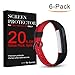 Konikit For Fitbit Alta and HR Screen Protector 6 Pack Full HD Clear Coverage Invisible Clear Film for Fitbit Alta/Fitbit alta HR