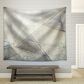 Abstract Multi Exposure Background. Architectural Details. - Fabric Wall Tapestry Home Decor - 51x60 inches
