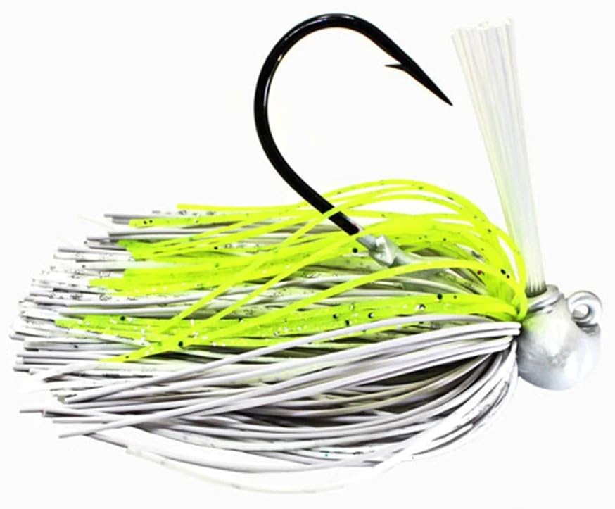 Photo 1 of Dobyns Rods SFBWHTVS1/41PK White/ White Silicon/ Chartreuse, Gamakatsu hook size 4/0 White/ White Silicon/ Chartreuse, Gamakatsu hook size 4/0