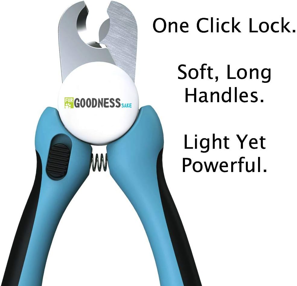 Dog Nail Clippers Large Breed - Easy to Use Dog Nail Trimmer and Toenail Clippers - Quick Sensor, Sharp Cuts and Safety Guard to Clip with Confidence