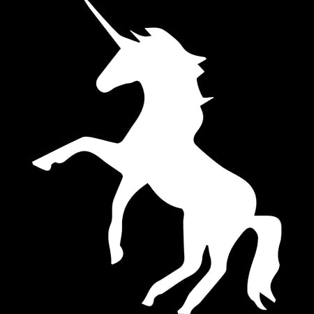 Amazon Nbfu Decals ユニコーンシルエット White 白 2個セット プレミアム 防水ビニールデカール ラップトップ用ステッカー 電話アクセサリー ヘルメット 車の窓のバンパー マグ 塊茎 カップ ドア 壁飾り 車 バイク 車 バイク