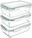 Utopia Kitchen Glass Food Storage Container Set with 840 m with Lid BPA Free FDA Approved Reusable Multi-purpose, at home or restaurant Can Can Also Be Used set of 3