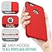 For iPhone 7 Case - MoKo Slim Fit Shockproof Liquid Silicone Gel Rubber Protective Case Soft Touch Back Cover for Apple iPhone 7 2016, RED
