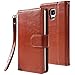 Style4U Galaxy Note Edge Case, Note Edge Case, Premium PU Leather Stand Wallet Case with ID Credit Card/Cash Slots for Samsung Galaxy Note Edge+ 1 Stylus [Brown]