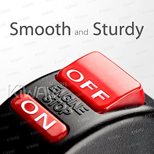 KiWAV black engine switch on/off 12v DC electrical motorcycle scooter atv fit 7/8" handlebar