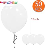 HYKJNBW White Balloons 50 Pack 12 inch Thick Latex Party Decor view 2