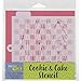 The Crafters Workshop Cookie Stencils for Decorating Cakes, Cupcakes, Beverages, Food Safe Reusable Templates, 10 Mil, 2 Pk, 5.5