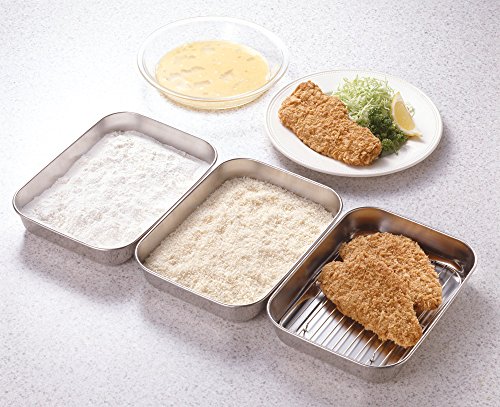 UchiCook 3-Piece Breading Trays, Silver