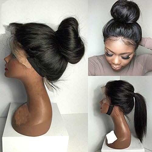 MAOYUAN 8A 360 Lace Band Frontal Straight Brazilian Virgin Human Hair Extensions Human Hair Lace Frontals With Cap Natural Color (16inch)
