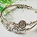 Doinshop New Nice Fashion Tibetan Silver Retro Women Hand Chain Bracelet Jewelry (Three Roses)