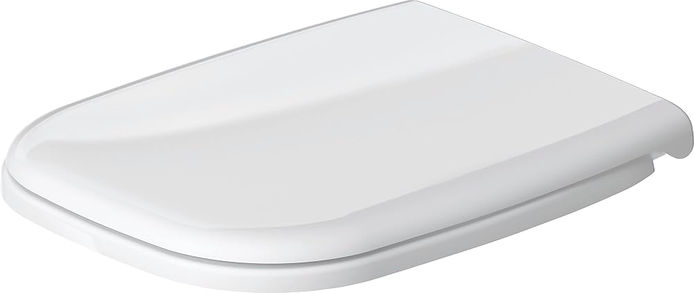 Duravit D-Code Compact Soft Close Toilet Seat Urea Thermoset White Stainless
