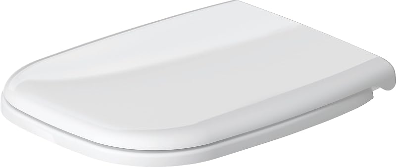 Duravit D-Code Compact Soft Close Toilet Seat Urea Thermoset White Stainless