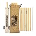 Jungle Straws 12 Pack Reusable Bamboo Straws 8
