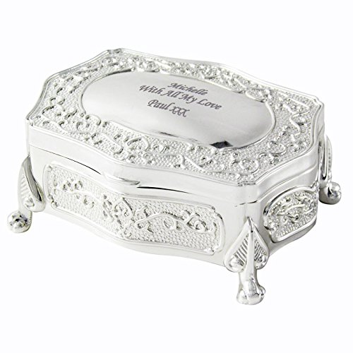 Personalized Antique Trinket Box, Free Engraving - Shipped From England