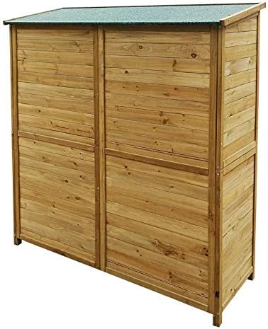 Armario de jardín con 2 puertas 1350x500x1540mm cobertizo, caseta madera