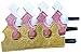 Fun Play Time Glitter Stretch Crown Set: White Sparkle, Gold, Pink Halloween Costume