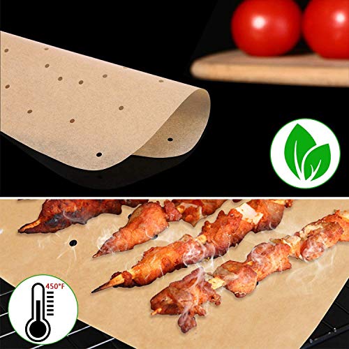 100pcs Square 8.5 inch air fryer parchment paper,perforated parchment