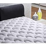 INGALIK Mattress Pad Queen Size Fitted Mattress Topper Cotton Top Pillow Top Quilted 8-21Inch Deep Pocket Down Alternative Cooling Mattress Pad Cover