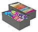 Sorbus® Set of 4 Foldable Drawer Dividers, Storage Boxes, Closet Organizers, Under Bed Organizer (Gray)