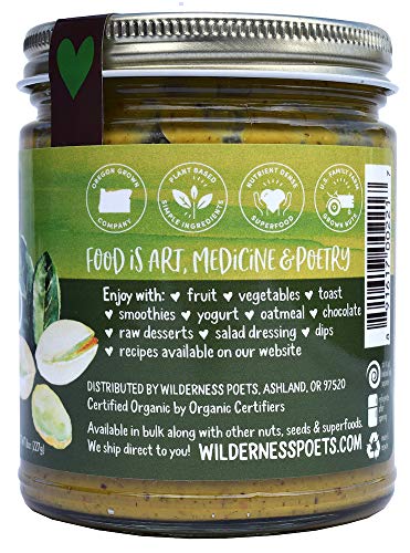 Wilderness Poets, Pistachio Butter - Organic, Raw, Vegan Nut Butter (8 Ounce) - Image 4