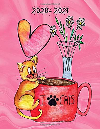 21 I Love Cats 18 Month Weekly Planner Organizer Diary July To Dec 21 8 5 X 11 In Week Per View Gift For Cat Lover Journals Annie Mac Amazon Com Books