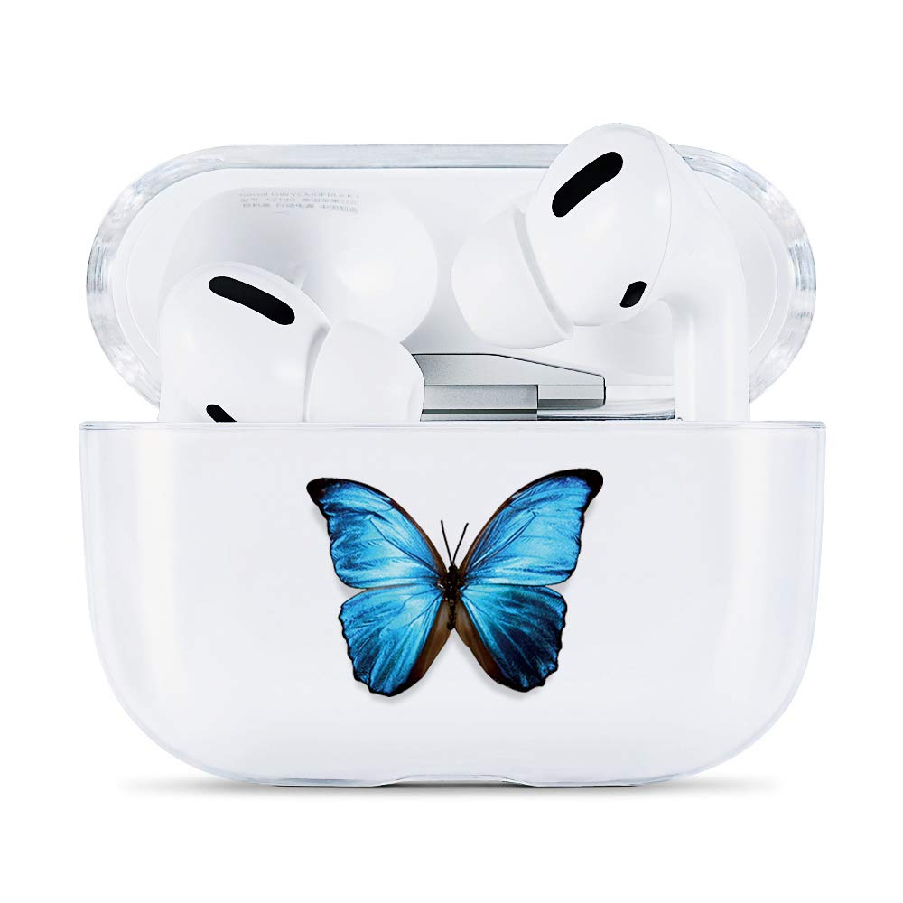 AKABEILA Case Compatible with Apple AirPods Pro Case Transparent Silicone Cute Design AirPod Pro 2019 Case Cover Front LED Visible Wireless Charging Case