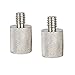Neewer Nickel Brass Durable Solid 2 Pieces 3/8-inch Male to 5/8-inch Female Screw Thread Adapter for Microphone Mounts and Stands (Silver)