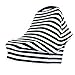 Car Seat Cover,Nursing Cover,Car seat Canopy Covers Multi-Use Infant Car seat Canopy Covers Shopping Cart High Chair Stroller- Best Multi-Use Infinity Stretchy Shawl (Black/White Stripe)