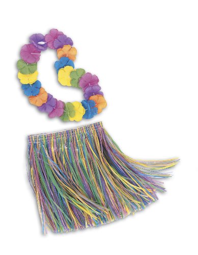 Child Lei & Grass Skirt Hula Set