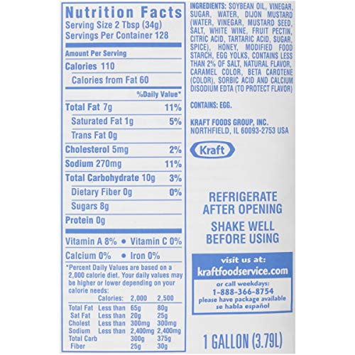 Kraft Honey Mustard Salad Dressing (1 gal Jugs, Pack of 4) Pricepulse
