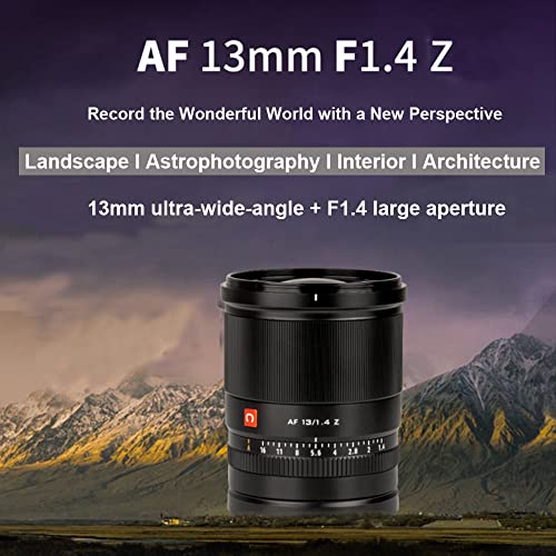 VILTROX 13mm f/1.4 F1.4 Auto Focus Lens for Nikon ZMount Camera,Wide